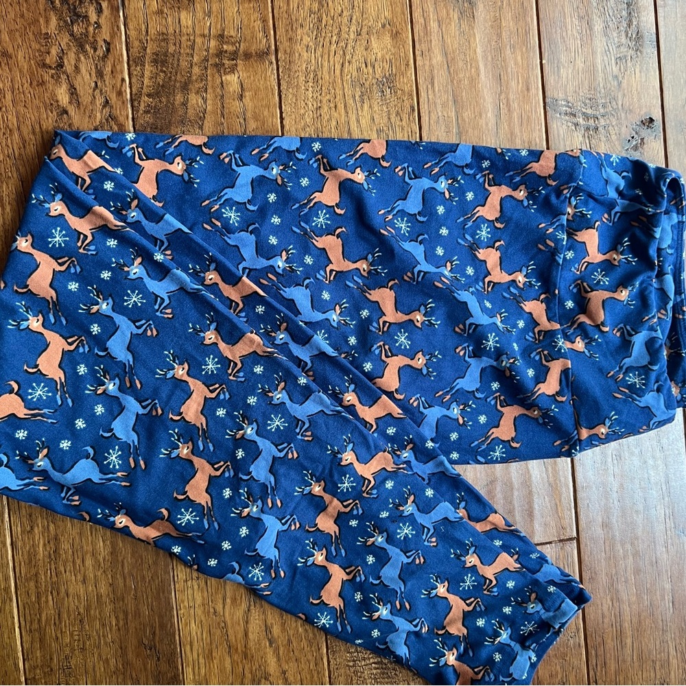 LuLaRoe tc2 Christmas reindeer leggings